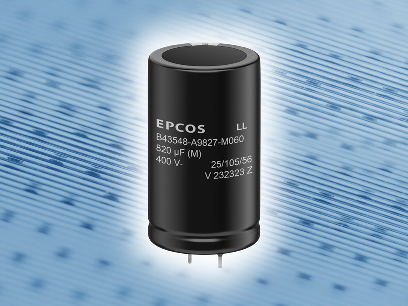 TDK offers new snap-in aluminum electrolytic capacitors with outstanding ripple current capability